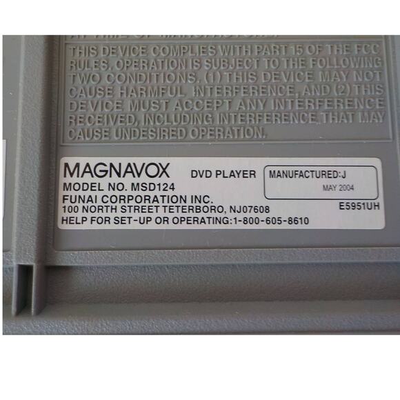 Magnavox MSD124 Progressive Scan DVD Player - It Turns On - Picture 8 of 13